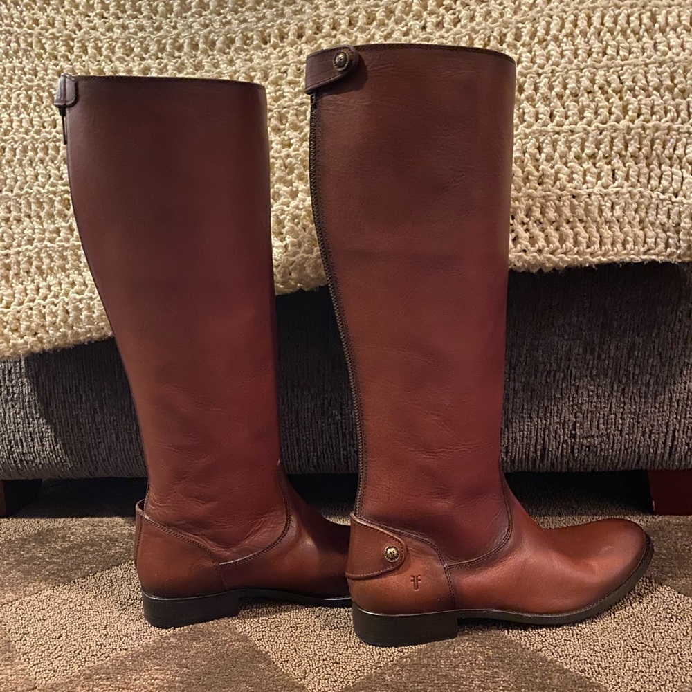 Frye Melissa button  back zip boot